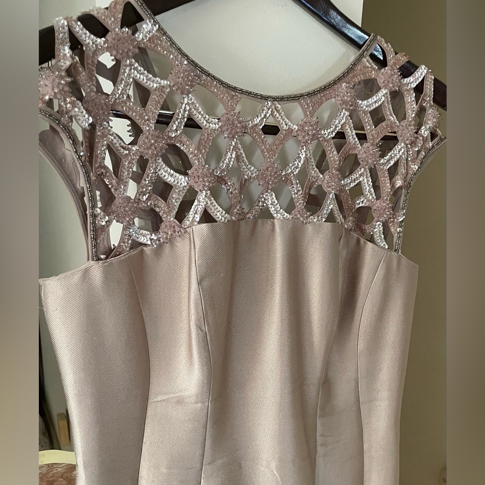 Champagne long mermaid dress